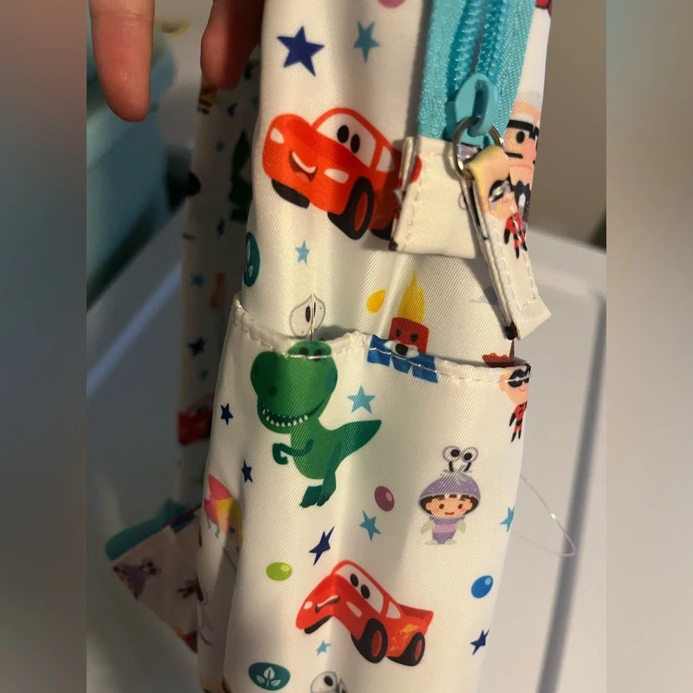 Disney Pixar Small Kid Backpack 12" Tall Toy Story, Cars, Up White Multi-Color - Picture 7 of 12